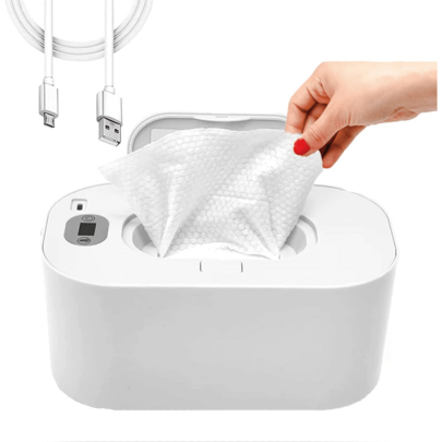 USB Baby Wipes Warmer, Adjustable Diaper Wipes Warmer With Digital Display, Even Heating, Mute, Wet Wipes Large Capacity Portable Diaper Baby Warmer For Home Travel, Christmas Gifts