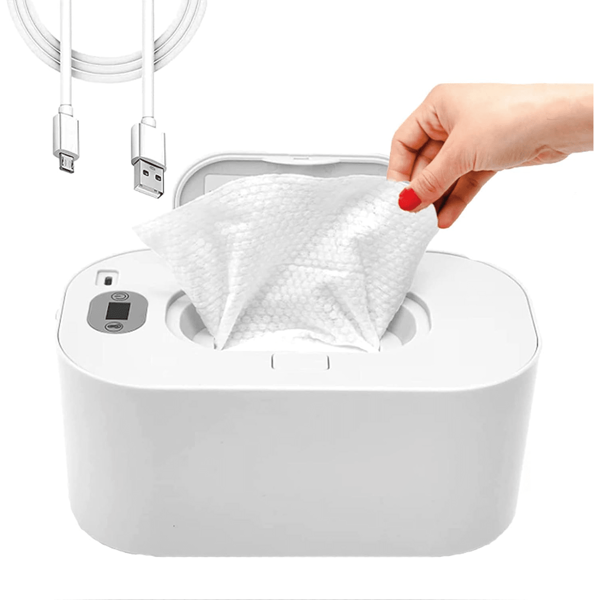 Calentador de Toallitas para Bebés USB, Ajustable Calentador de Toallitas para Pañales con Pantalla Digital,Calefacción Uniforme, Mudo,Toallitas húmedas Calentador De Bebé para Pañales Portátiles de Gran Capacidad para Viajar en Cas