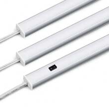 分流感應硬光帶,櫥櫃燈1入組感應led調光帶,5v Usb白光,適用於室內裝飾,臥室,客廳,廚房,酒吧,電視,無需電源 - 黃色 - 查看 8