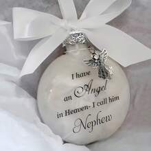1pc Memorial Angel In Heaven Plastic Hanging Ornament With Feathers, In-Loving-Memory Decoration - commemorative ball - View 13