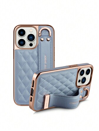 Funda de teléfono superfiber ONEGIF con correa de muñeca y soporte, compatible con 16 Pro Max, 15, 14, 13, 12