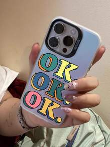 1pc Ok Laser Gradient Pc+Silicone Phone Case Compatible With IPhone 15, Compatible With Iphone 15 Plus, Compatible With Iphone 15 Pro Max,International Version, Not The Domestic Version - Multicolor - View 2