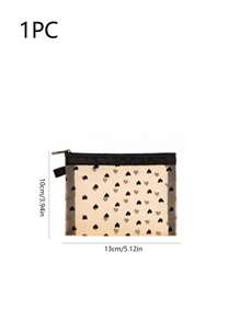 1 件女士旅行化妆收纳袋网状化妆包洗漱用品透明洗漱包盒女士礼物女孩礼物女友礼物化妆品收纳袋化妆品收纳包迷你袋旅行小化妆盒配件化妆架刷袋化妆容器化妆包旅行必需品女士配件旅行用品化妆包学校用品化妆包假日必需品化妆包化妆袋假日冬季返校用品 - 米色 - 查看 3