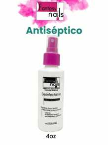 TRES Kit Liquidos Fantasy Nails Monomero secado rapido 4oz Limpia Pincel 4oz Desinfectante 4oz uso profesional - Blanco - Ver 5