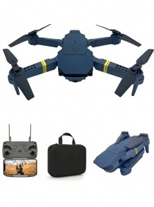 E58 Drone Con Cámara, Rc Quadcopter Plegable Con Vídeo En Vivo Fpv Wifi, Altitud Fija, Despegue / Aterrizaje Con Un Solo Botón, Rotación 3d, Control De Aplicación, Flujo Óptico, Juguete Volador De Control Remoto, Color Negro En Una Caja, 1 Pieza, Accesorios De Color Aleatorio (teléfono No Incluido) - Negro - Ver 2