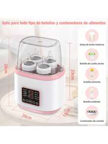 Calentador Esterilizador Biberones Para Bebé Gran Capacidad - Rosa - Ver 4