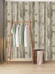 1張復古棕色木紋牆紙,適用於客廳背景牆裝飾 - 棕色 - 查看 7