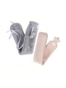 1pc Winter Long Hot Water Bag For Waist And Neck & Shoulder U-Shaped Heat Pad - Grey - View 7