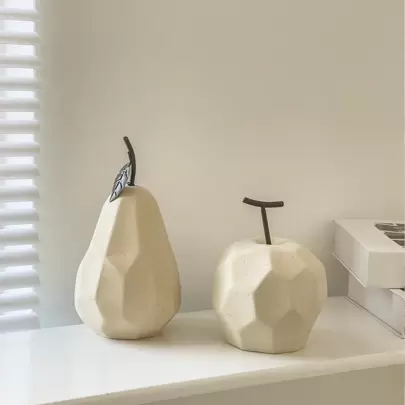 Đồ trang trí bằng nhựa hình quả táo lê phong cách Wabi-Sabi tối giản phòng khách phòng gia đình tủ tivi lối vào trang trí nhà quà tặng tốt nhất