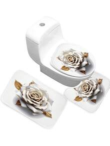 1入組花卉系列數字印花淋浴簾或地墊 - 多樣化色 - 查看 9