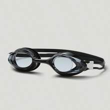 1 件装高清防水防雾聚碳酸酯青年游泳镜带盒沙滩配件女士眼镜遮光镜 - 黑色 - 查看 1