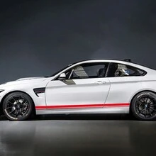 2pcs Car Side Stripe Sticker - Red - Red - View 2