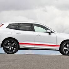 2pcs Car Side Stripe Sticker - Red - Red - View 4