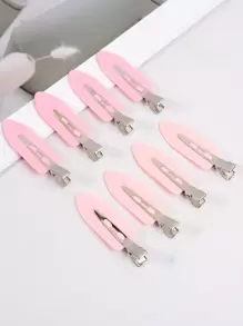 16 piezas Pinzas para el cabello de caimán simples y de moda sin arrugas, perfectas para fiestas, vida diaria, salidas casuales y adecuadas para niñas y mujeres. Pinzas para el cabello tipo garra para la calle, pasadores para el cabello, accesorios para el cabello, accesorios para la cabeza, accesorios para el cabello para mujeres - Rosa - Ver 2