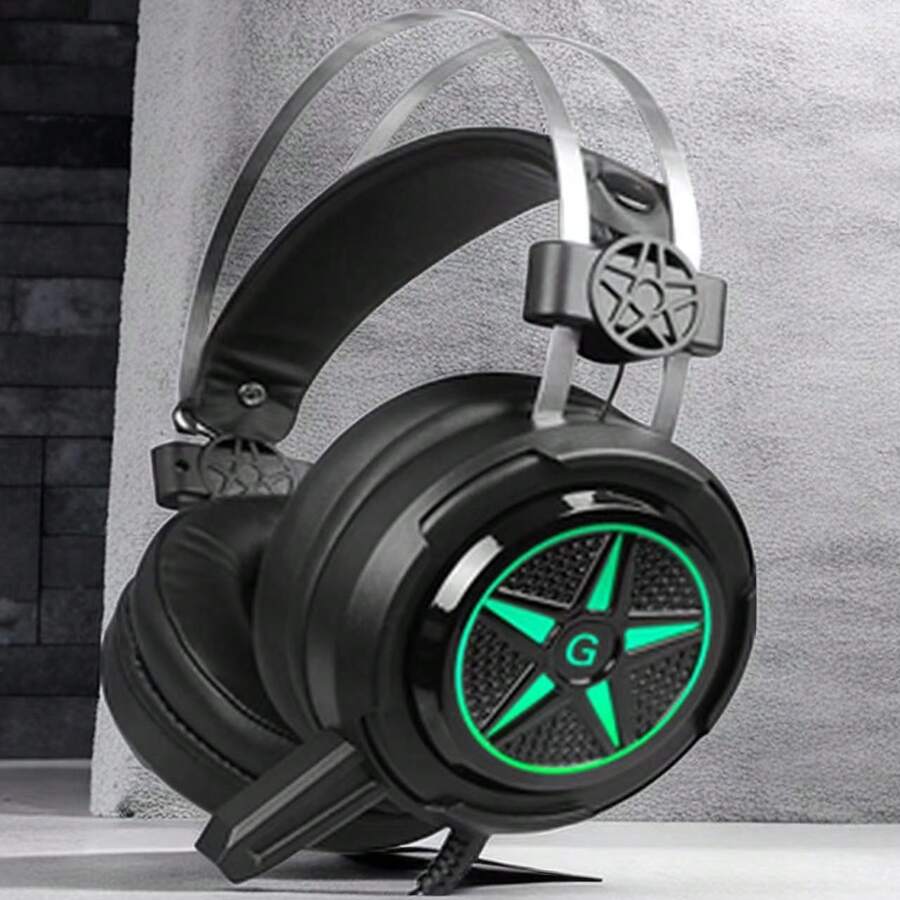 7.1 Channel 3.5mm/usb Led Gaming Headset With Microphone, Over-ear Headphones For Pc/phone/online Courses