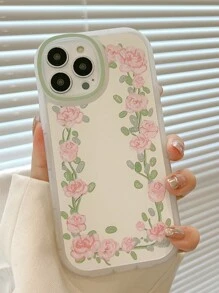 Gucadi牌乳白色帶綠頭套鴨&可愛套鴨&草莓藍花&草莓花油畫&藍黃花油畫&全屏粉色花卉油畫&粉紅玫瑰&綠色花卉中白色藍黃混合花卉中白色&卡片油畫金牛奶白色&藍色油畫桃藍色花卉圓形手機殼 - 彩色 - 查看 1