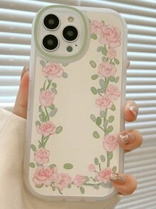 Gucadi牌乳白色帶綠頭套鴨&可愛套鴨&草莓藍花&草莓花油畫&藍黃花油畫&全屏粉色花卉油畫&粉紅玫瑰&綠色花卉中白色藍黃混合花卉中白色&卡片油畫金牛奶白色&藍色油畫桃藍色花卉圓形手機殼 - 彩色 - 查看 2