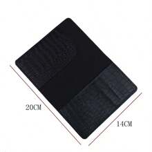 1pc PU Leather Map Passport Cover Passport Case Passport Holder Passport Wallet Card Holder Lightweight Fashion Travel Accessories For Flight For Women Or Men For Student Back To School - Black - View 7