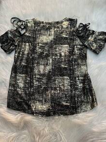 Women Tops - Đen và vàng - Xem 2