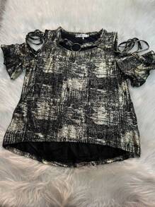 Women Tops - Đen và vàng - Xem 1
