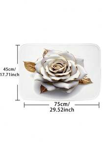 1入組花卉系列數字印花淋浴簾或地墊 - 多樣化色 - 查看 6