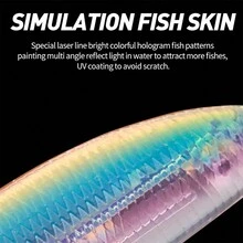 1pc H-Type 125mm/4.92in/17.5g Lure Bait For Perch And Bass, With Wave, Climb, Floating And Hard Features - Multicolor - View 2