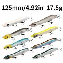 1pc H-Type 125mm/4.92in/17.5g Lure Bait For Perch And Bass, With Wave, Climb, Floating And Hard Features - Multicolor - View 5