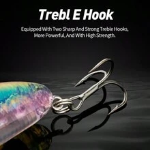 1pc H-Type 125mm/4.92in/17.5g Lure Bait For Perch And Bass, With Wave, Climb, Floating And Hard Features - Multicolor - View 4