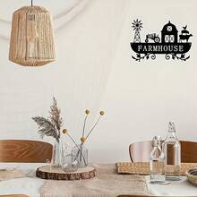 1入鄉村風格金屬裝飾品,附有農舍、風車、拖拉機、動物等設計,適用於廚房或農家裝飾,是給父親的最佳聖誕禮物(黑色)