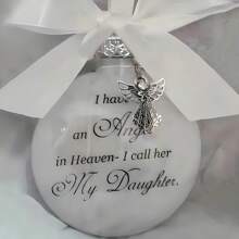 1pc Memorial Angel In Heaven Plastic Hanging Ornament With Feathers, In-Loving-Memory Decoration - commemorative ball - View 31