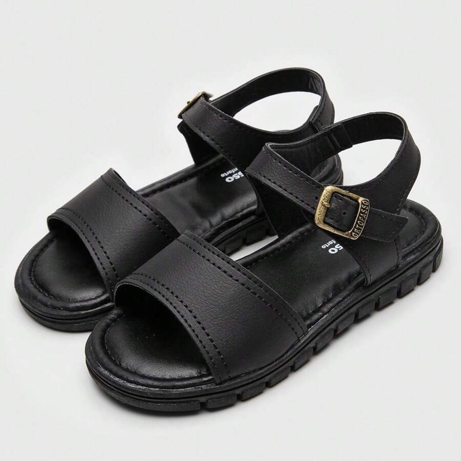 Ortopasso Kids Flat Sandals - 黑色 - 查看 1