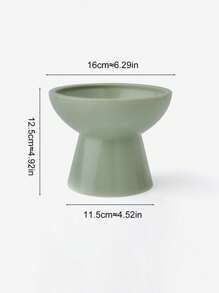 1pc White Ceramic Luxury Tray For Perfume, Jewelry, Keys, Small Items Organization With Silver Detailing Design, Display Stand - Green - View 2