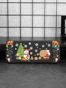 1 件黑色圣诞节礼物图案 TPU 保护壳，兼容 Switch - 彩色 - 查看 1