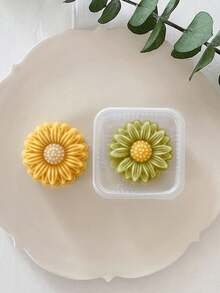 50g 3d Flower Green Bean Cake & Moon Cake Mold, Traditional Style Baking Tool For Suzhou & Guangzhou Pastry, Chamomile Patterned Designed - 50g daisy - View 4