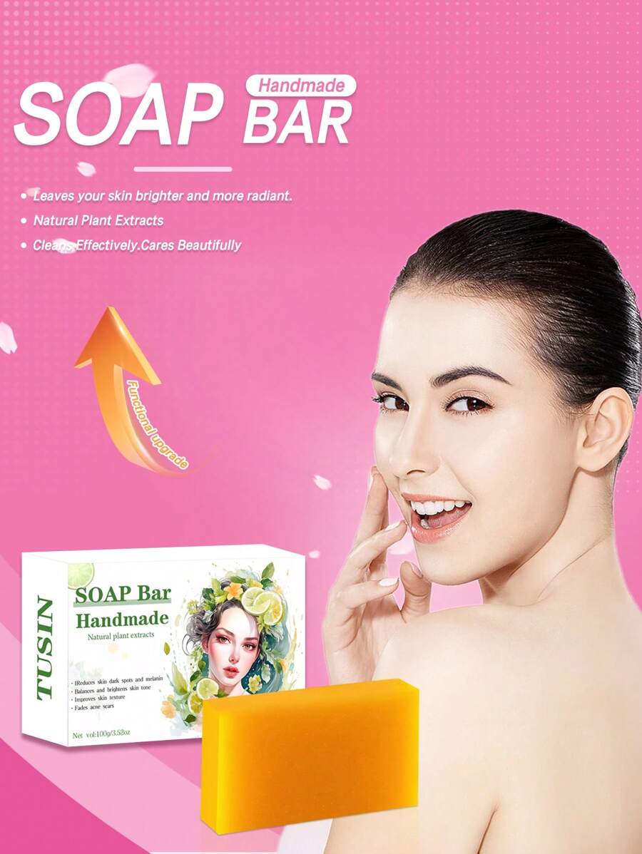 100g VC Skin Care Soap, Soap Bar Enriched With Vitamins To Minimize