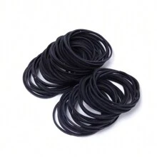 100 cái/gói Đen Cao su Đàn hồi Ban nhạc Với Độ co giãn Cao Cho văn phòng Văn phòng phẩm - màu đen - Xem 7