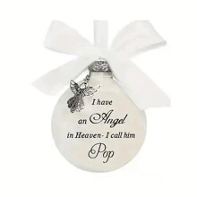 1pc Memorial Angel In Heaven Plastic Hanging Ornament With Feathers, In-Loving-Memory Decoration - commemorative ball - View 17