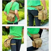 Mochila Piernera Táctico Militar Aire Libre Práctica - Caqui - Ver 8
