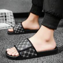 时尚男士拖鞋新款欧美风高端英伦风适合外出穿 - 黑色 - 查看 10