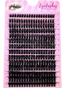 HBZGTLAD 14 Rows 80D Cluster Eyelash Extensions 266 Strands Natural Looking Handmade Lashes 3D Mink Fur Mixed Length Faux Mink Lashes, Thermoformed Packaging Lash Clusters,Eye Lash Clusters,Individual Eyelashes,Lashes,Fake Lashes