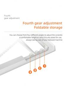 8風扇12-17英寸筆記本電腦散熱墊,便攜式超薄usb供電遊戲筆記本電腦散熱墊,開關控制風扇速度,4段高度及風速可調,兩個usb端口 - 黑色 - 查看 5