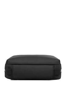 1個黑色男士聚酯纖維胸包腰包,簡單時尚的拉鍊設計,方便旅行,約會和學校的腰包斜背包運動背包適用於商務禮品,丈夫爸爸情人節禮物男士 - 黑色 - 查看 5