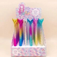 24 Piezas de Delineador de Ojos en forma de cola de pez sirena, lápiz negro de larga duración MAYOREO , resistente al agua, Lápiz Delineador de ojos a prueba de manchas, cosmético, maquillaje de belleza líquido - Multicolor - Ver 7