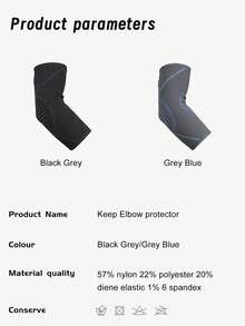 1個運動肘部支撐護具和腕帶套,適用於健身訓練 - 黑色 - 查看 9