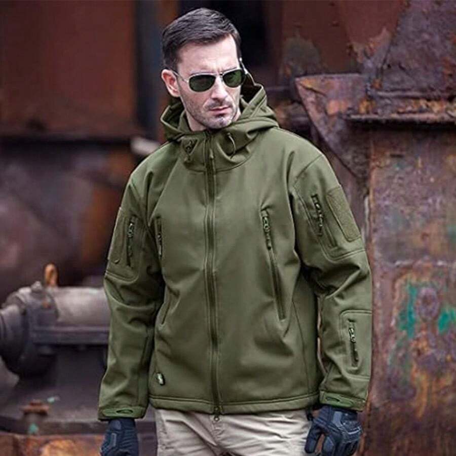 Chamarra Tactica Militar Térmica Impermeable Tactico Hombre - Verde militar - Ver 1