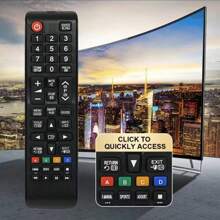 Universal Remote Control Compatible With Samsung TV Replacement For LCD LED HDTV 3D Smart Samsung TVs Remote - Black - View 7