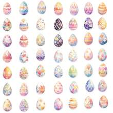 50pcs Easter Egg Stickers - Multicolor - View 3