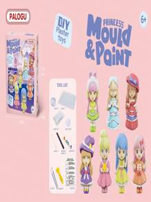 1盒兒童藝術和手工藝套裝 公主繪畫套裝 ,自行塗裝人偶、stem項目創意活動diy玩具禮物、石膏繪畫套裝,適用於藝術活動、聖誕臘腸填充、生日禮物、派對禮物 - 彩色 - 查看 5