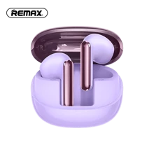 REMAX Remax Gaming Blue-Tooth Wireless Earbuds Earphone, ENC 2-Mic Noise Canceling Headphone, Open Magnetic Storage, 15min Fast Charging, Best Gift For Good Friend/Girlfriend, Boyfriend, Sister, Mom, New Year, Christmas, White/Purple