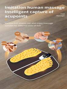 1 piece rechargeable new high-end intelligent foot massage machine foot mat foot massage machine portable foot massage machine, 8 modes and 32 stalls can be sent to relatives and friends leaders high-end gifts